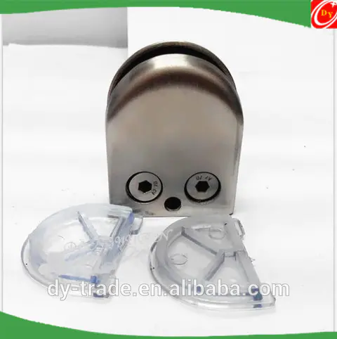 D Shaped Glass Clamps, glass brackets fittings
