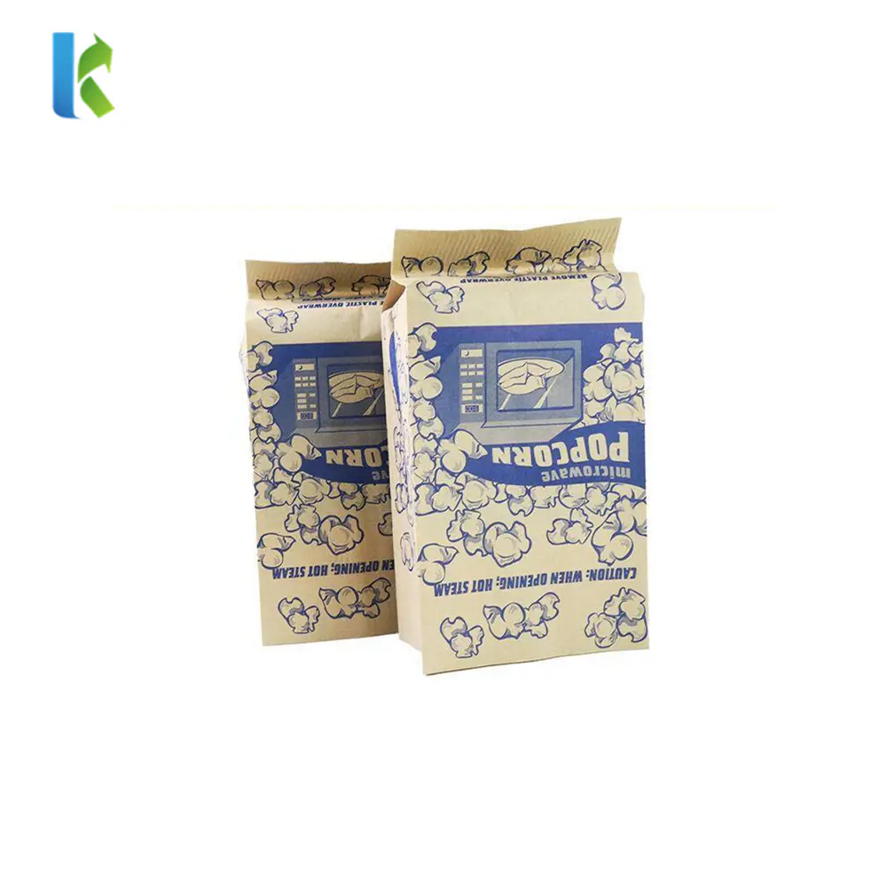 Large MicrowaveableBulk Wholesale Factory Para Sealable NewLogo Corn Bolso Paper Popcorn Bag