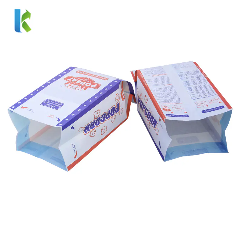 Custom Corn Kraft FactoryLogo Sealable Greaseproof Bolso Wholesale Microwave Popcorn Bag Microondas Para Craft