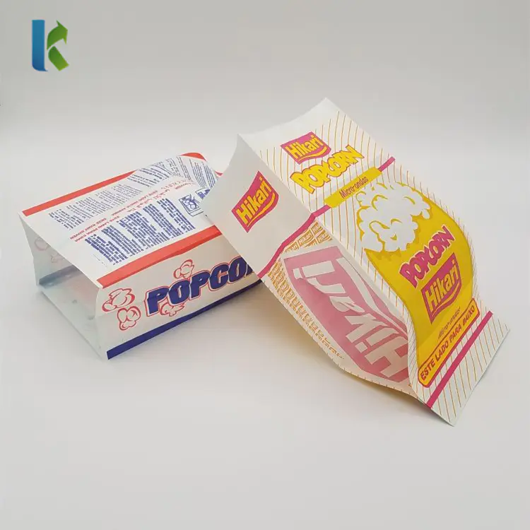 Factory Corn Bulk ParaMicroondas New Logo Large Greaseproof Sealable Bolso Wholesale Craft Popcorn Packaging