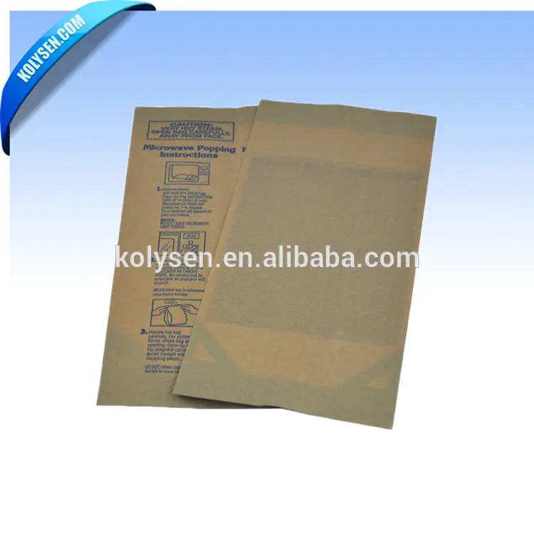 Custom printed food grade microwave popcornbag Verified Supplier in china Export from China