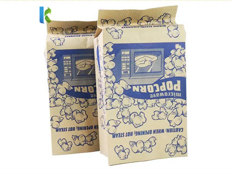 Custom Sealable Wholesale paper Microwave New Bulk Greaseproof DesignPopcorn Bags