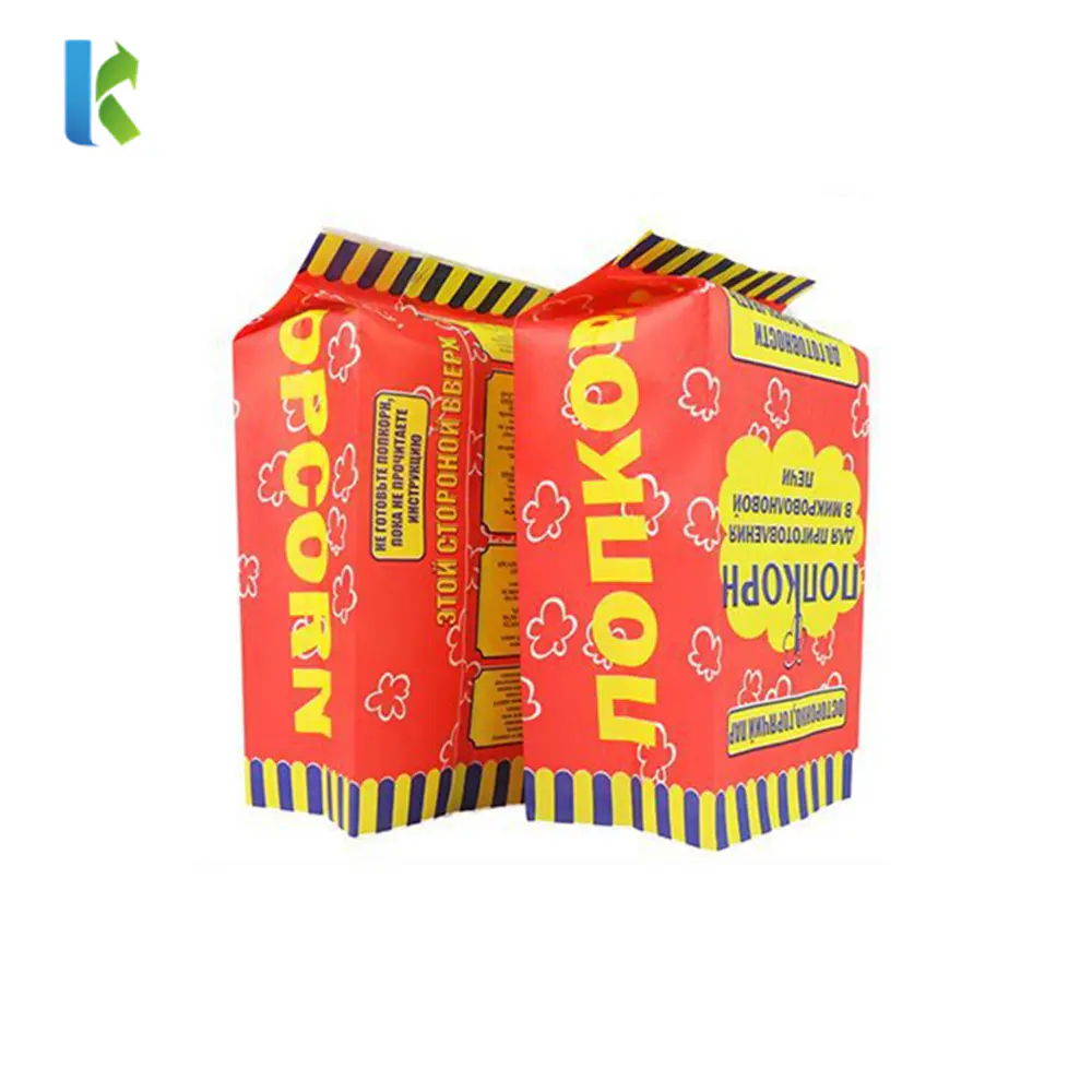 Bolso Microondas Sealable Para Corn Bulk Logo Kraft Factory Sealable Craft Custom Print Popcorn Bags