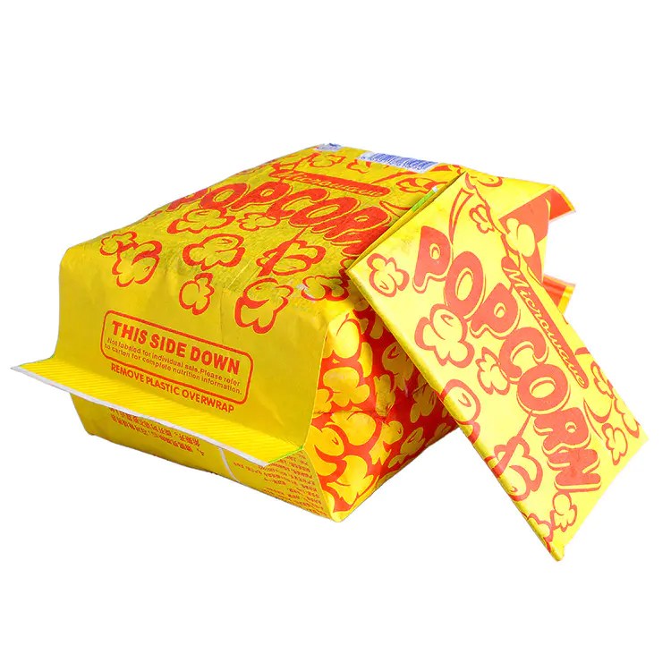 Custom Logo Printed Fries Bread Bakery Oil Proof Paper Popcorn Bag