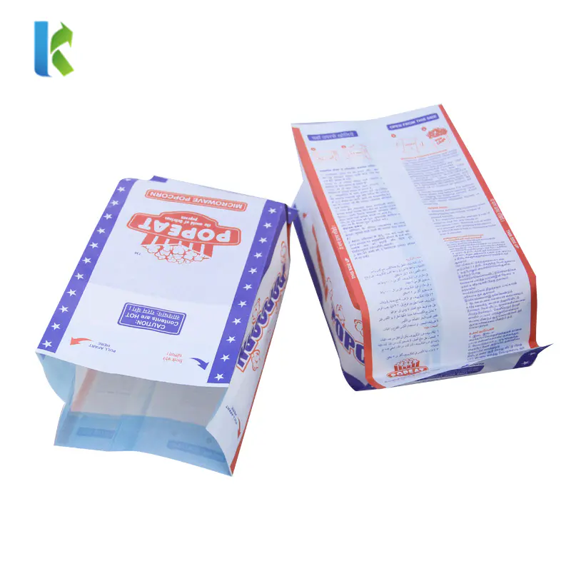 Factory Corn Kraft Sealable Greaseproof Custom Logo Bolso Wholesale Microwave Popcorn Bag Microondas Para Craft