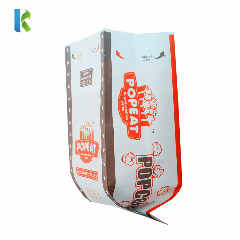 Wholesale Sealable DesignBulk Greaseproof New Large Logo PrintedMicrowave Custom Popcorn Bag