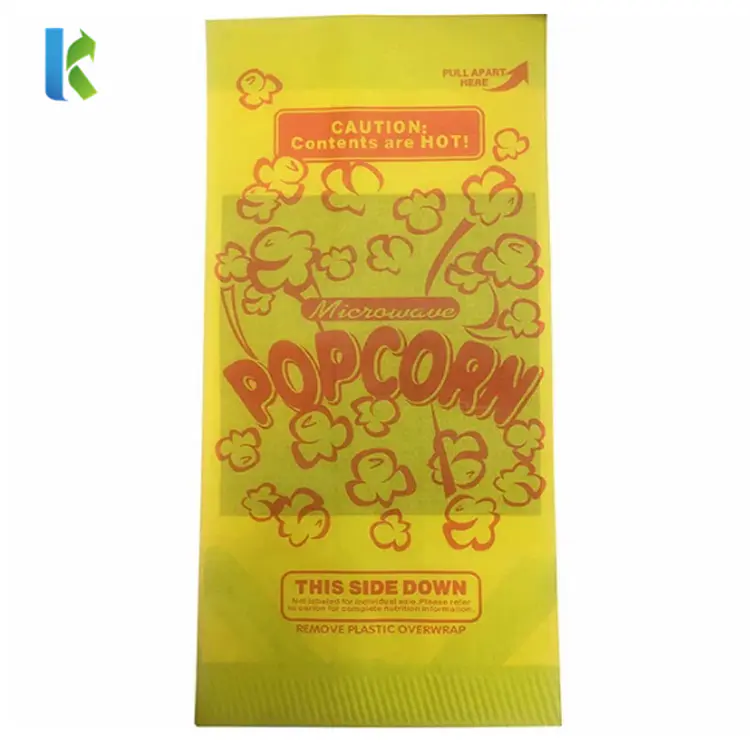 Corn Bulk Sealable LogoFactory Large Greaseproof Bolso Wholesale Craft Popcorn Packaging