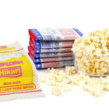 Top Factory Wholesale OEM Logo Design Greaseproof Bulk Packaging Kraft Microwave Custom Print Popcorn Paper Bags