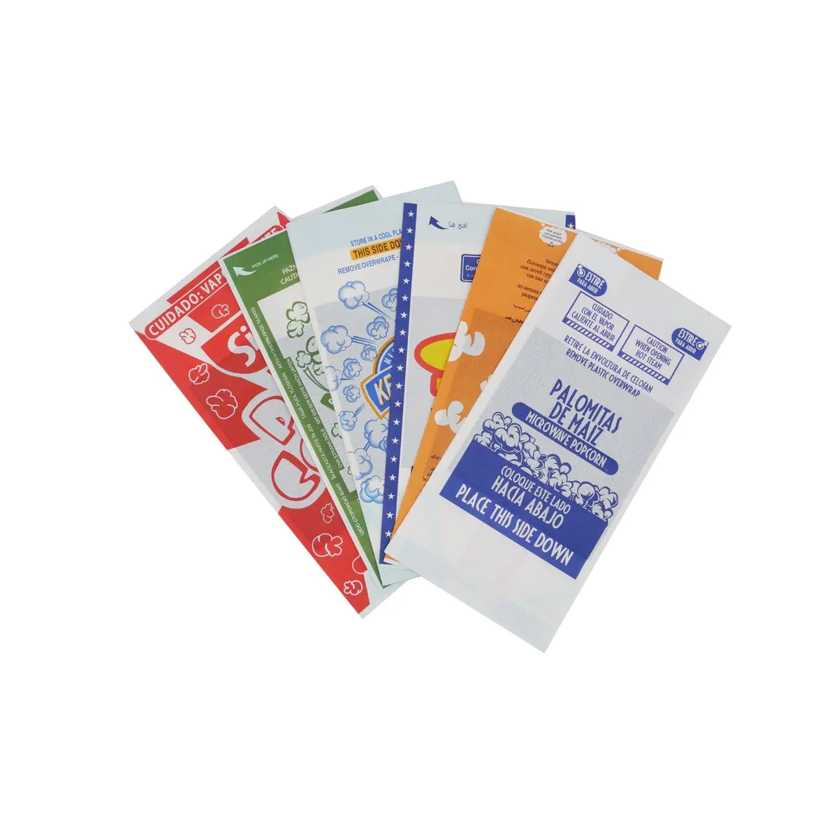 high quality food grade custom print logopopcorn microwave packaging paper bags