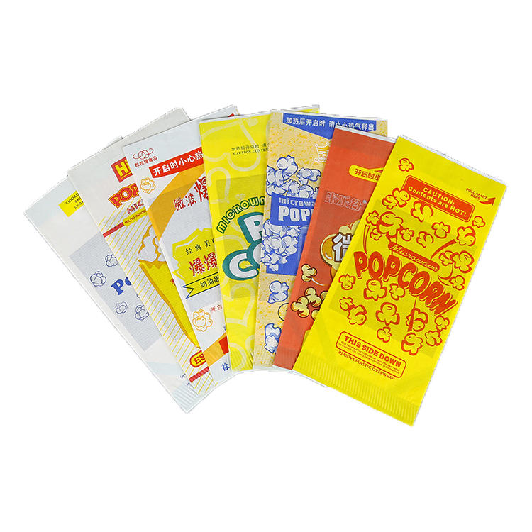 New oil Moisture Proof Kraft Paper Microwave Branded Popcorn Bags