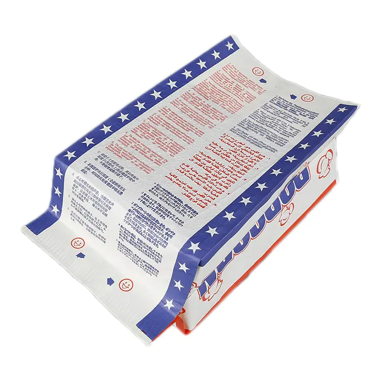 Custom printed side gusset food packaging paper popcorn bag