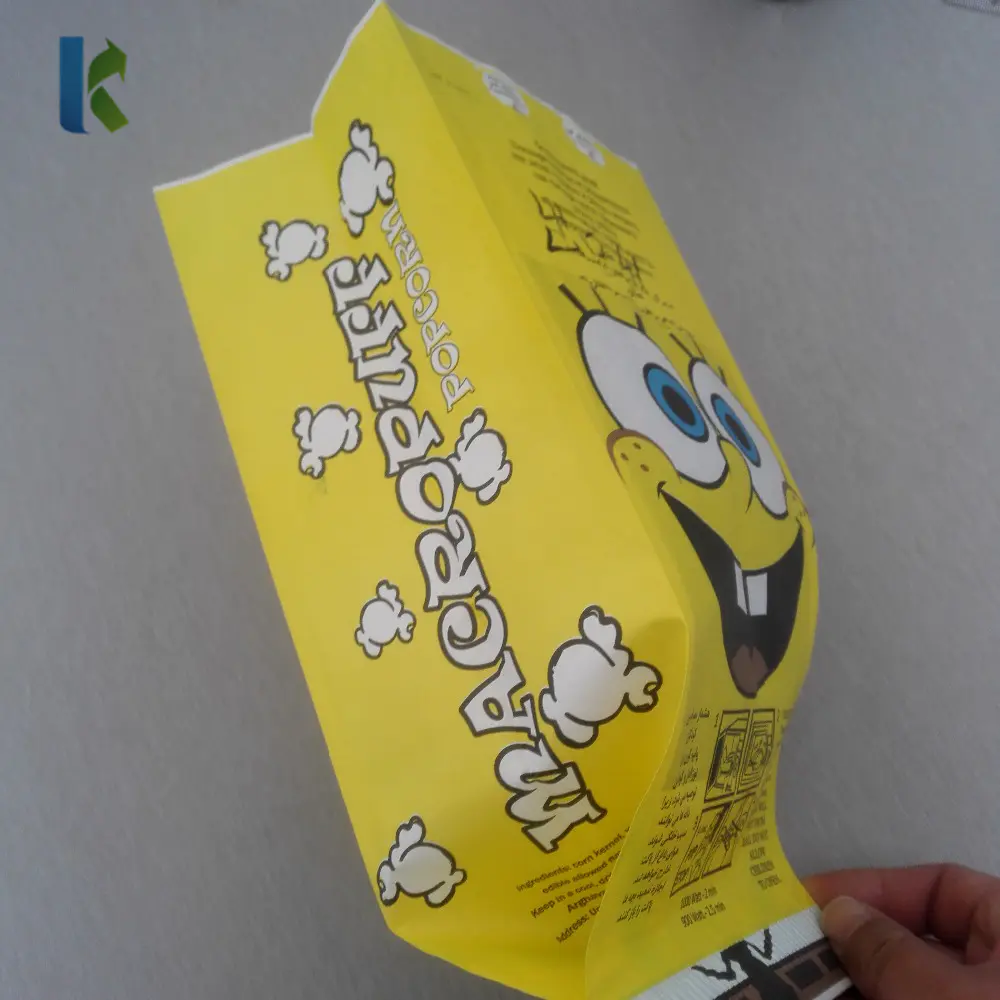 Para Sealable Wholesale Bulk Factory Microwaveable Large NewLogo Corn Bolso Paper Popcorn Bag