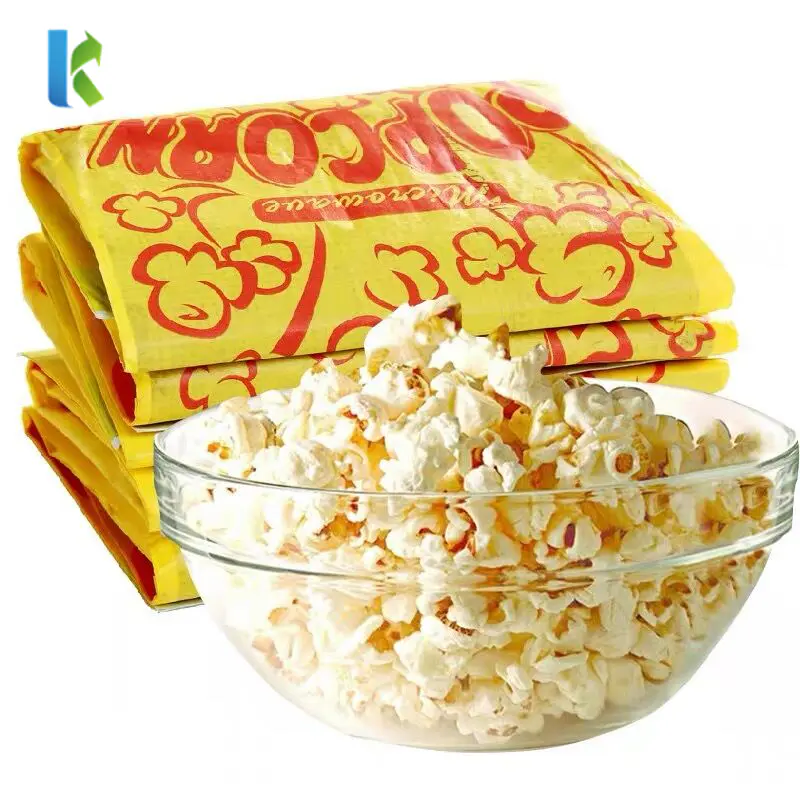 Large New Popcorn Para Factory Microwave Bag Greaseproof Bulk Logo Microondas Sealable Wholesale Craft Kraft
