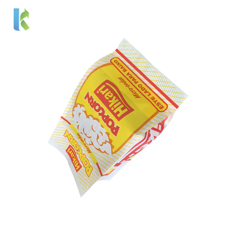 Microwave Sealable New Large Printed Custom Popcorn Bag Logo Design Bulk Wholesale Greaseproof