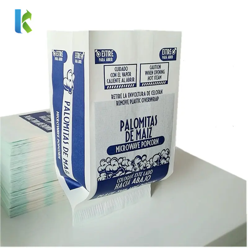 Bulk Design Whole saleDesign Wholesale NewGreaseproofpaper LargeLogo Printed Sealable Custom packaging for popcorn