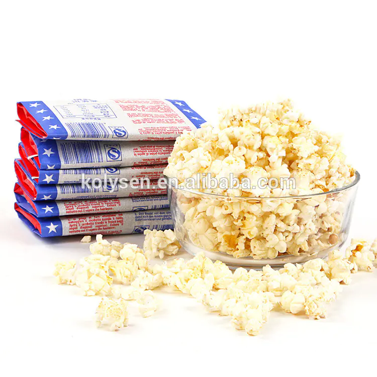 microwave popcorn bags accept custom printinggreaseproof paper bag for packing popcorn
