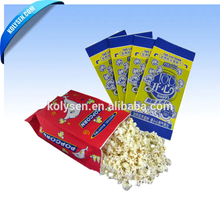Healthy OEM printing microwave popcorn packing bag