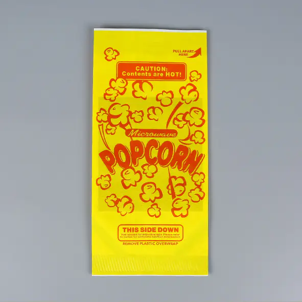 Custom Logo Printed Fries Bread Bakery Oil Proof Paper Popcorn Bag