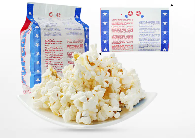 sealable bolso logo craft microwavepackaginggreaseproofpaper popcorn bag