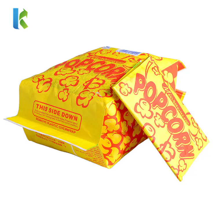 Sealable Bulk New Greaseproof Logo Microonda Large Corn Para Factory Bolso Wholesale Paper Bags For Popcorn Packaging