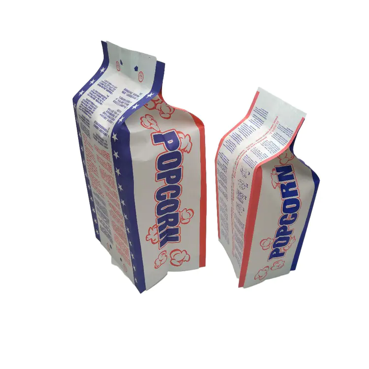 Top Factory Food Grade Custom Printed Packaging Kraft Paper Microwave Large Bag Popcorn