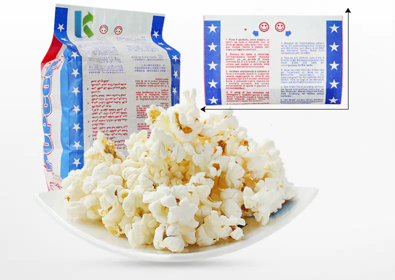 Sealable Corn Kraft Wholesale Factory Custom Logo Greaseproof BolsoMicrowave Popcorn Bag Microondas Para Craft