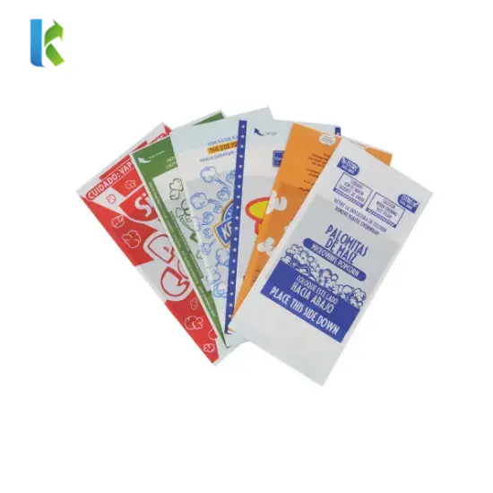 Logo Factory Large GreaseproofSealable Microondas Corn Bulk Sealable Bolso Wholesale Craft Popcorn Packaging