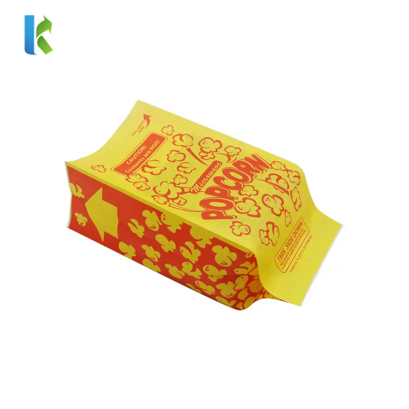 Logo Design Bulk Greaseproof New Packaging Large Popcorn Printed Sealable Wholesale Paper Bags For bags
