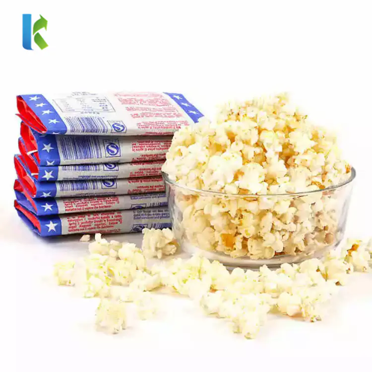 Wholesale Bolso Corn Custom Microondas Para Logo Craft Kraft FactorySealable Greaseproof Microwave Popcorn Bag