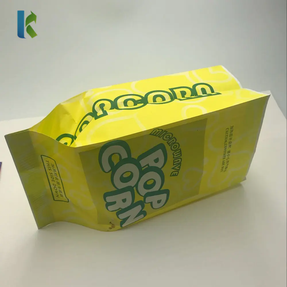 Wholesale Bolso Corn Custom Microondas Para Logo Craft Kraft FactorySealable Greaseproof Microwave Popcorn Bag