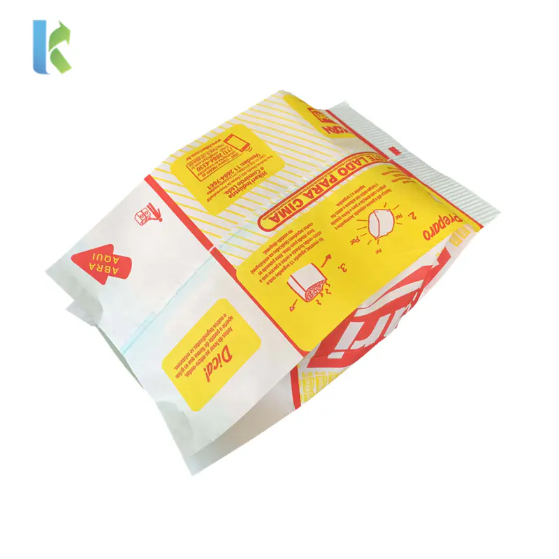 craft microwave printed sealable paper bolso logo packaginggreaseproof custom pop corn bags