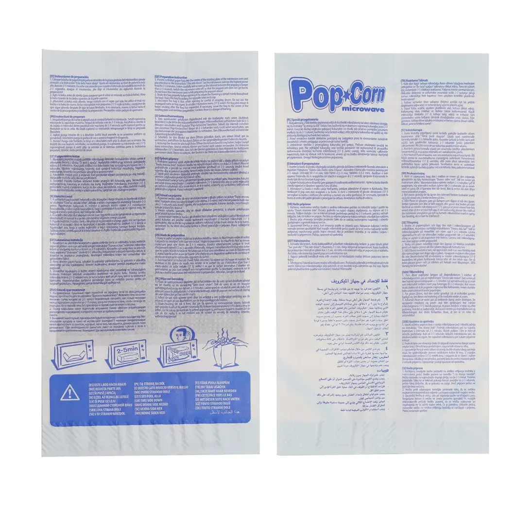 Factory Safe Food Grade Disposable Microwave Bag Microwave Popcorn Packaging Bag