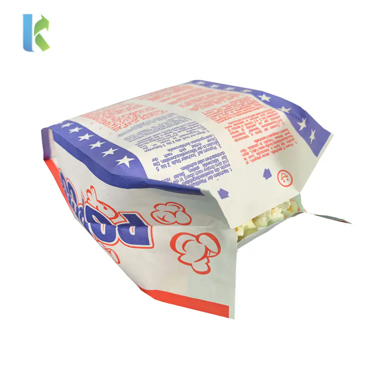 Microondas Greaseproof New Paper Microwaveable Para Popcorn LargeBag Logo CornSealable Bolso Wholesale