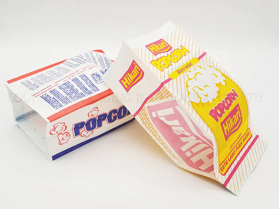 Custom Design food grade Kraft Paper Microwave Popcorn Paper Bag Verified Supplier