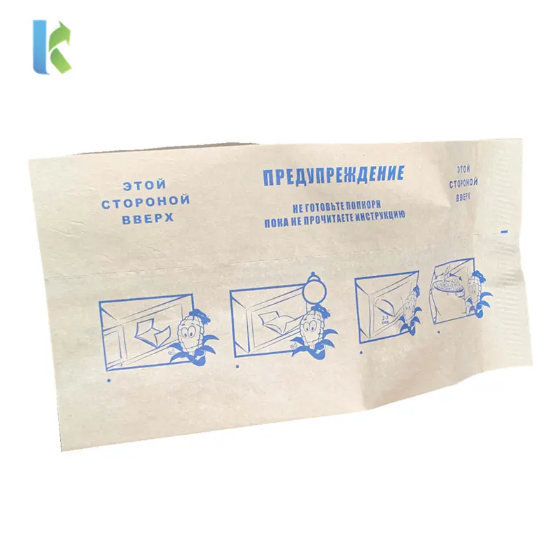 craft microwave printed sealable paper bolso logo packaginggreaseproof custom pop corn bags