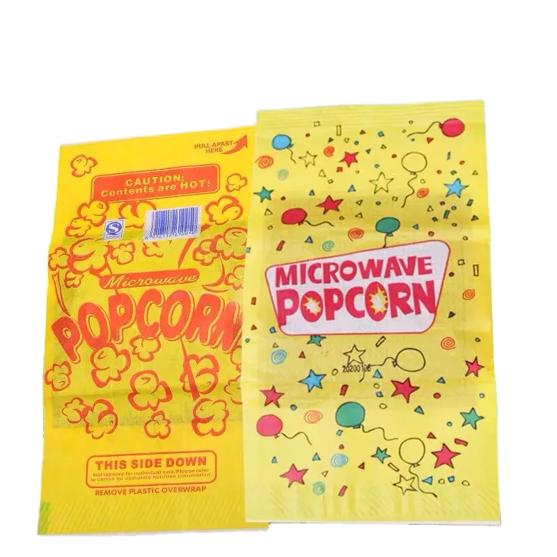 bolso sealable custom logo factory craft large paper packaging greaseproof microwave popcorn bag