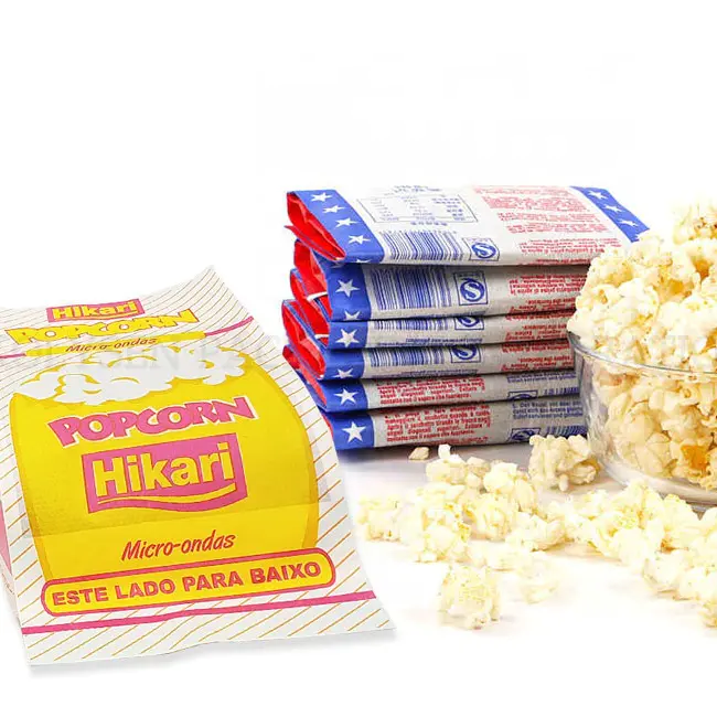 Custom Design food grade Kraft Paper Microwave Popcorn Paper Bag Verified Supplier