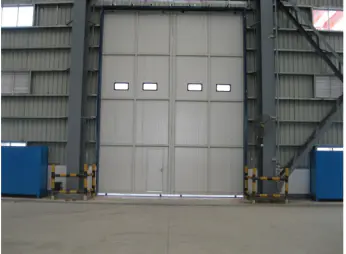 Anti-Hurricane Windproof Industrial Sliding Door for the factory