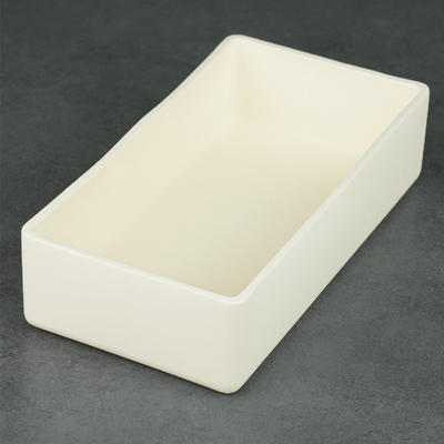 Square alumina ceramic insulation crucible for chemical analysis