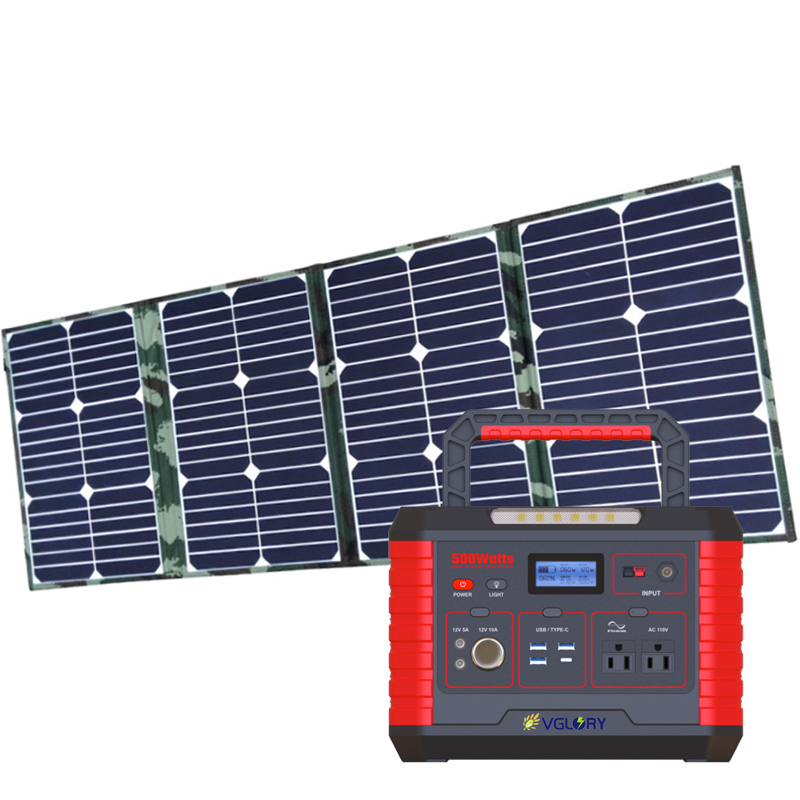 300w 500w 700w 1000w mini Portable home camping solar panel system