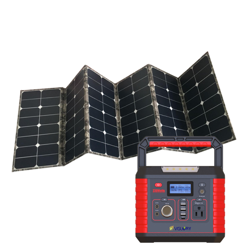 Normal Specification Outdoor Easy Install 1kw Portable Camping Power Solar Panel Generator System