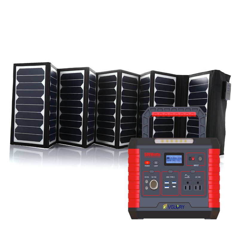Home Flexibility Camping Ac Off Grid System Portable Generator Energy Solar Charge Battery Power