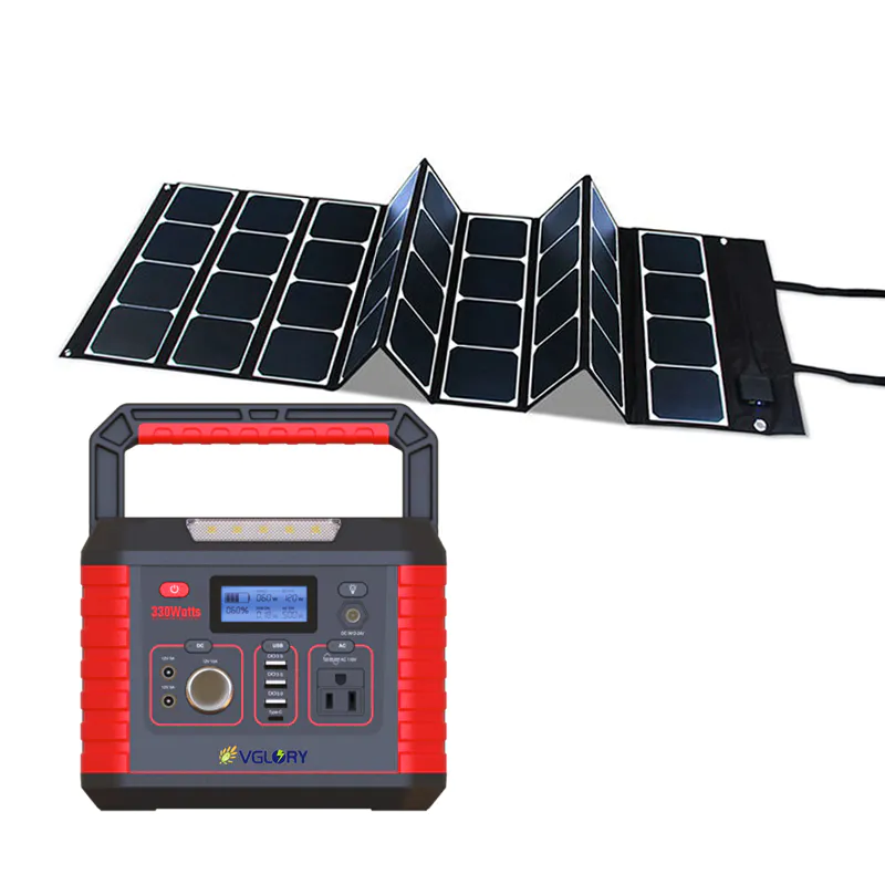 Outdoor Standing 200w 300w Off-grid Industrial Portable Camping Power Panel Solar Home Generator System