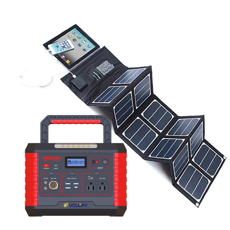 Generator Manufacturer Portable Lithium Battery Energy Storage Led Solar Power System For Home Light