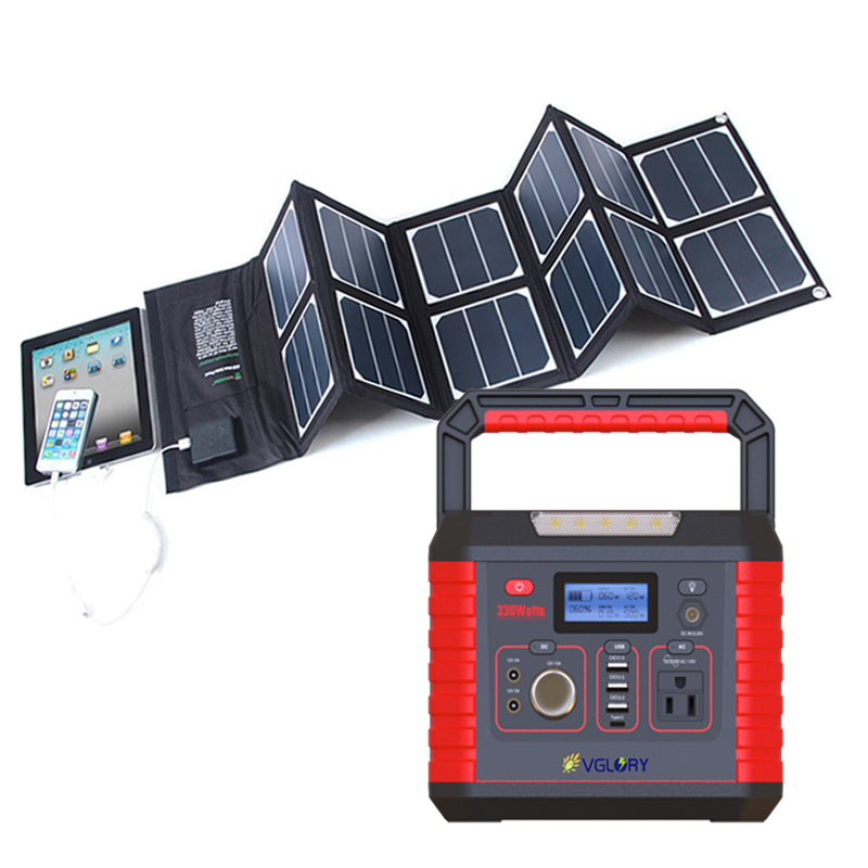 Off-grid 1000wportable Mobile Electrical Power Fuse And Slot Charger 300w Solar Generator Systems