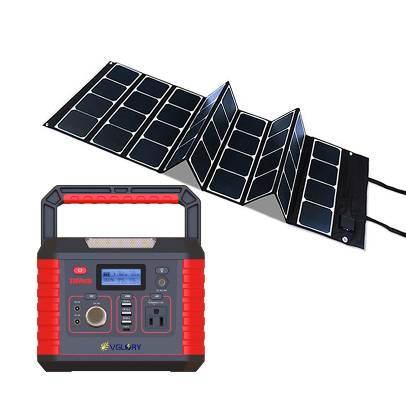 Small Silent Outdoor Panel Dc 300w 200w System Portable Battery Batteries 12v Solar Generator 110v