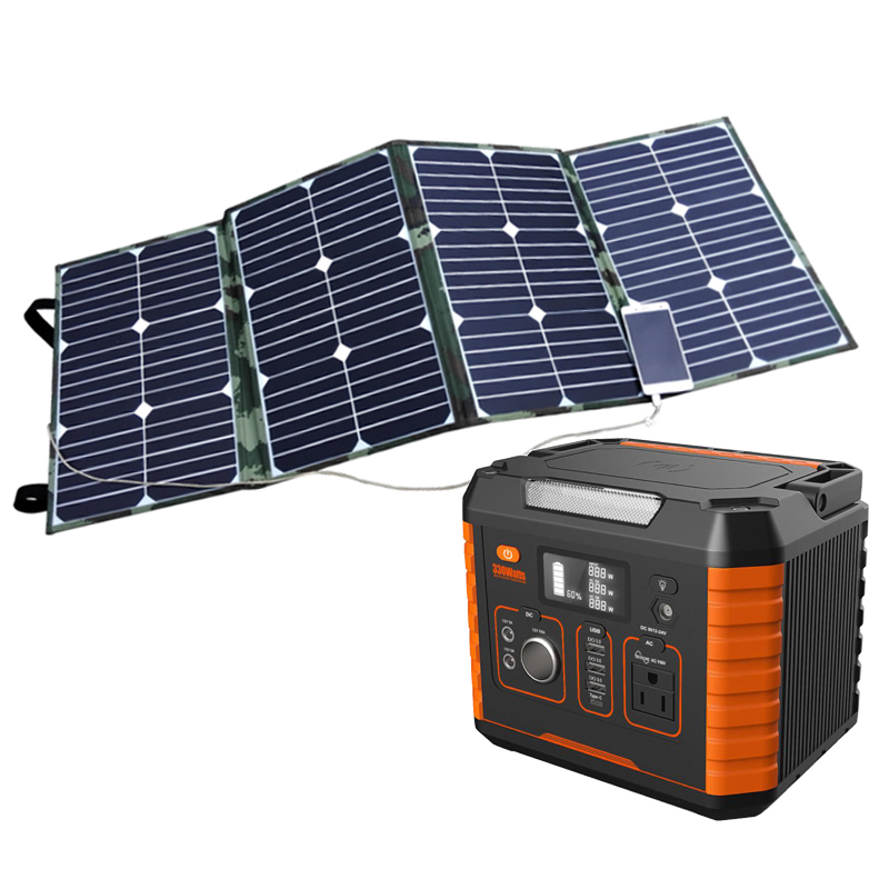 Mini Home Generator Flexibility 200w 300w Camping Ups Backup Application Aluminium Alloy Solar Power System