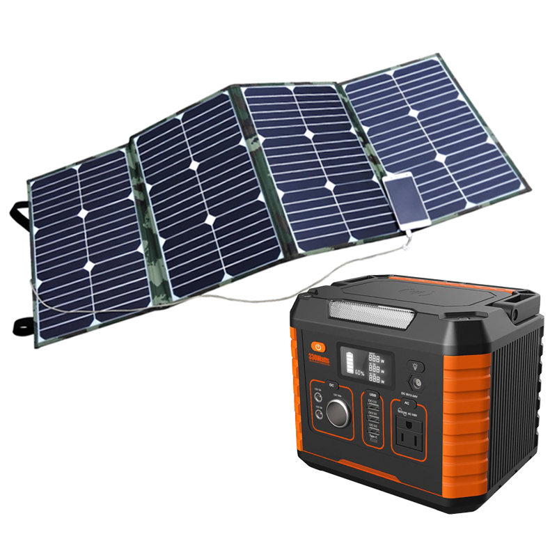 Sun Light Duty Portable Power Panel Generator Small Rechargeable Camping Outdoor 200w 300w Solar Energy System