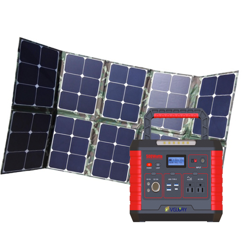 Lighting Home System 500w Generator Portable Mini Panel Energy Solar Portable Solar Panel Kit With Battery And Inverter