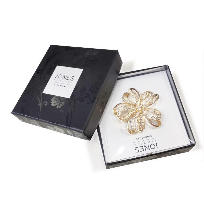 with Pvc Window Jewelry Custom Gift Necklace Wedding Vintage Solid Black Set Handle Display Logo Cardboard Rigid Velvet Ring Box